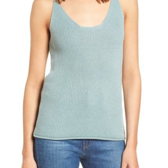 Cotton Emporium Tops - NWT Cotton Emporium Blue Wave Double Scoop Sweater